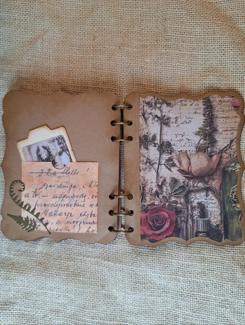 12 Pg Hand Made Apothecary, Botanical Art Journal, Junk Journal, Scrapbook